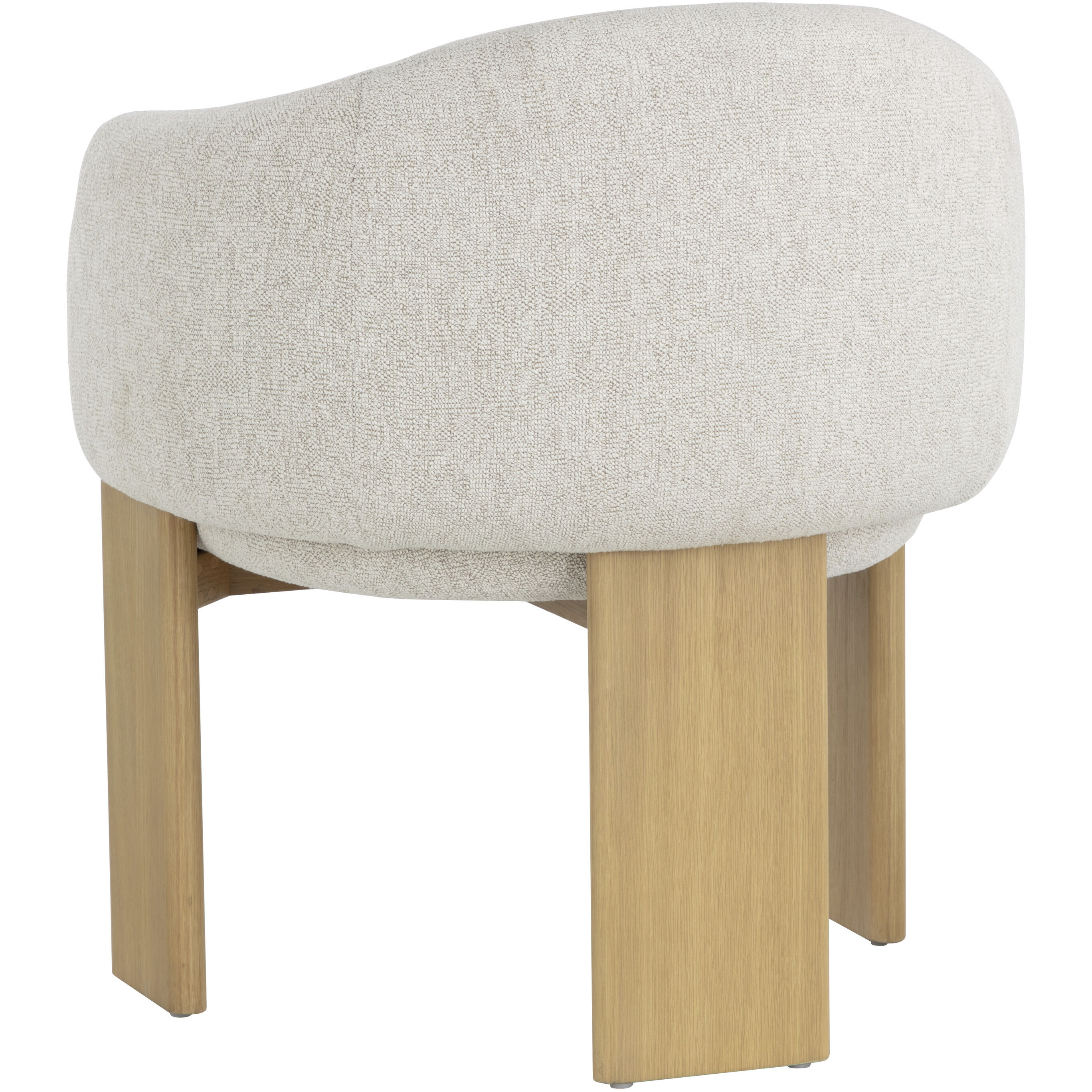 Trine Rustic Oak / Dove Cream Dining Armchair